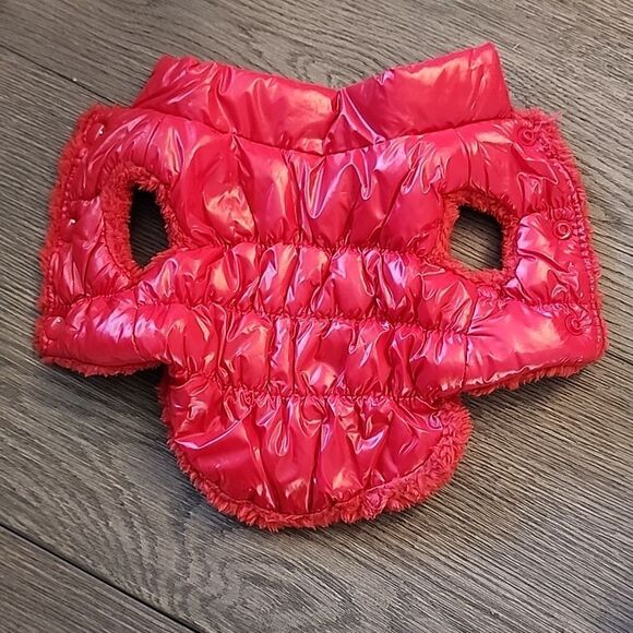 NWT Dog Winter Puffer Jacket Fleece inside Snaps Sz XS Chihuahua Small Dog Gift - Picture 2 of 12